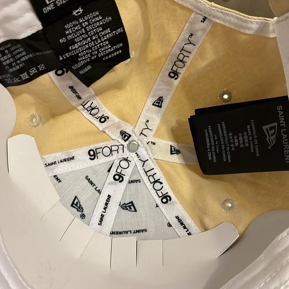 NEW ERA SAINT LAURENT CAP LOGO COTTON BEIGE - Picture 7 of 7